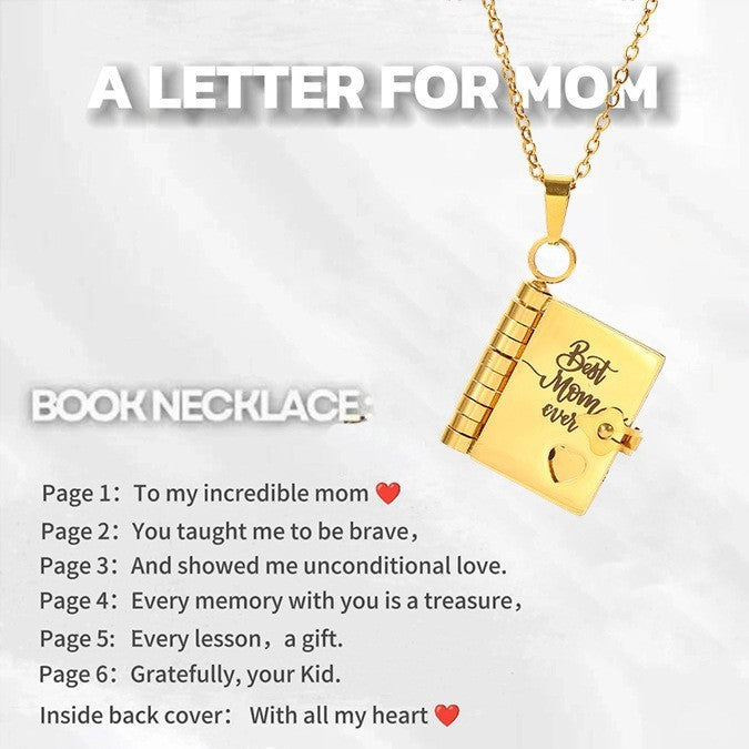 For Daughter - I'm Always With You Book Necklace