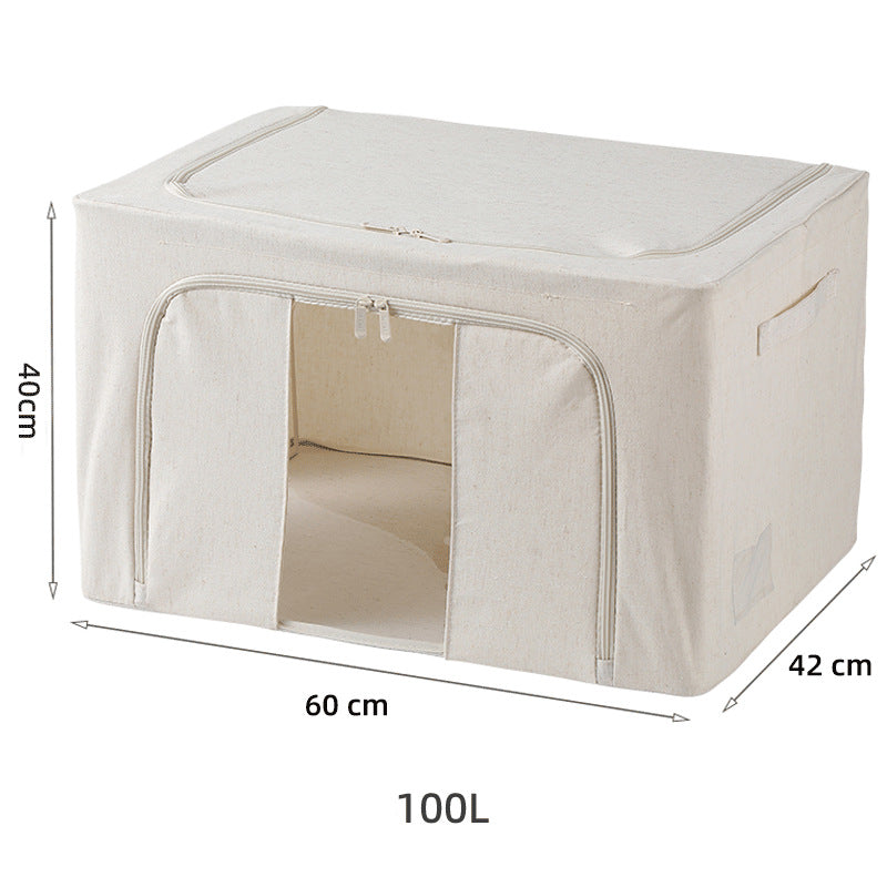 Cotton Linen Foldable Storage Bin