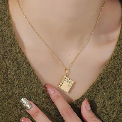 For Daughter - I'm Always With You Book Necklace