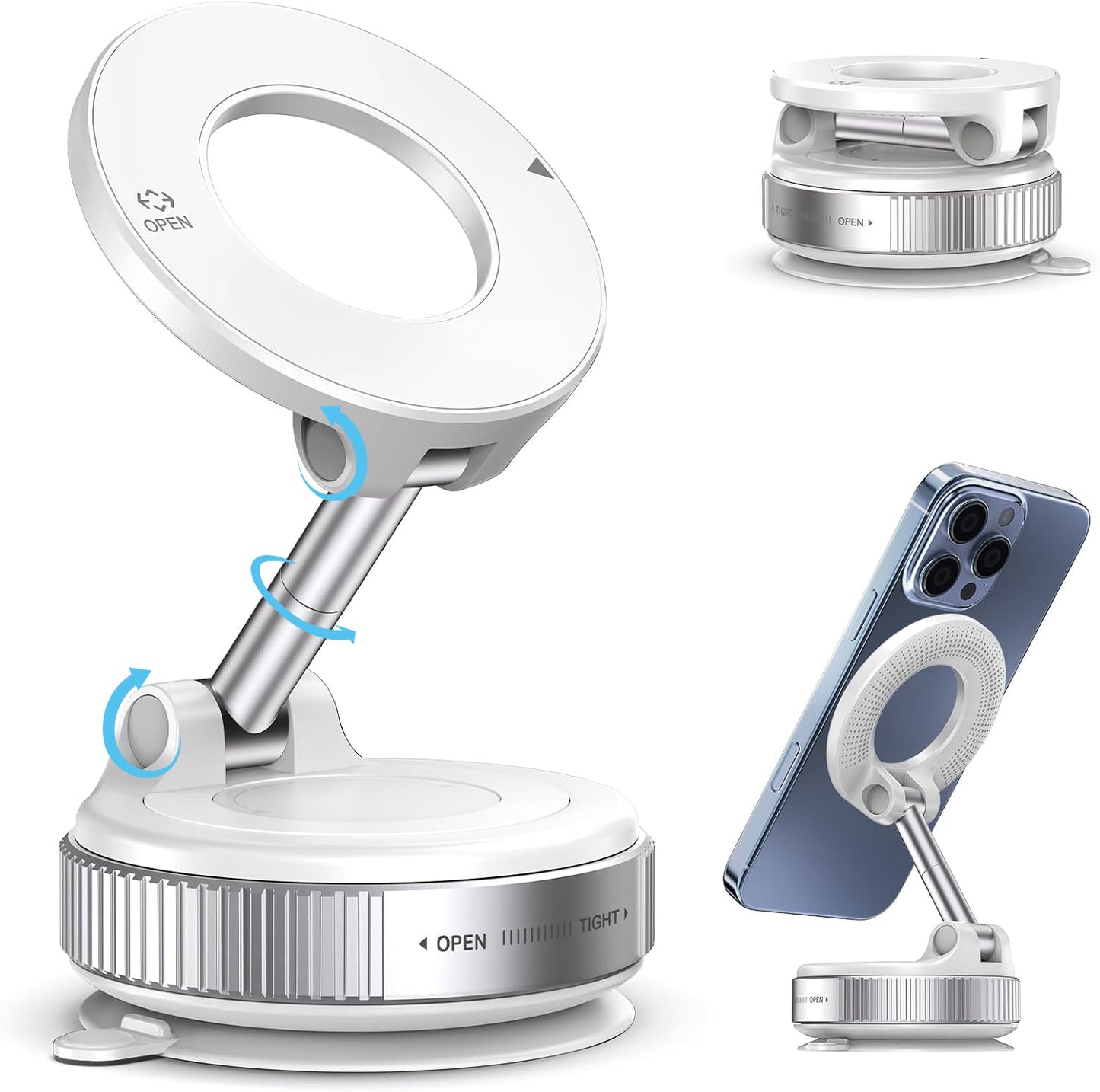 MagLock 360° Vacuum Magnetic Phone Mount – Rock-Solid Grip Anywhere, Any Angle