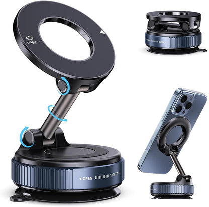 MagLock 360° Vacuum Magnetic Phone Mount – Rock-Solid Grip Anywhere, Any Angle