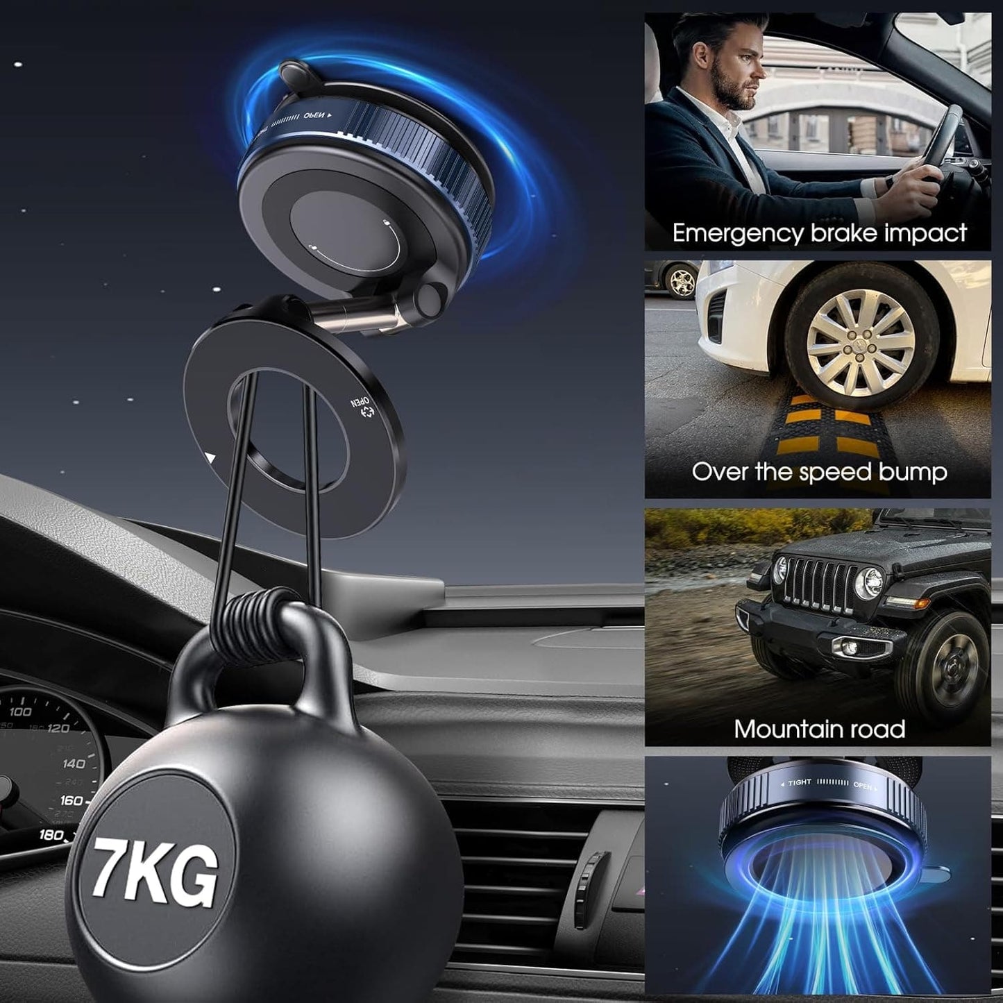 MagLock 360° Vacuum Magnetic Phone Mount – Rock-Solid Grip Anywhere, Any Angle