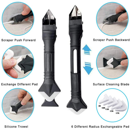 Fix Messy Caulk in Seconds – 3-in-1 Tool