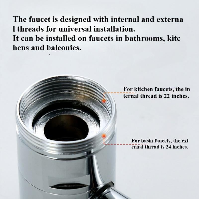 1440° Rotating Faucet Aerator – Flexible Water Flow Extension