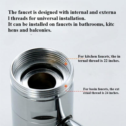 1440° Rotating Faucet Aerator – Flexible Water Flow Extension