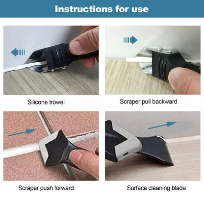 Fix Messy Caulk in Seconds – 3-in-1 Tool