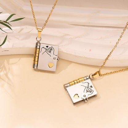 For Daughter - I'm Always With You Book Necklace