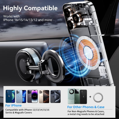 MagLock 360° Vacuum Magnetic Phone Mount – Rock-Solid Grip Anywhere, Any Angle