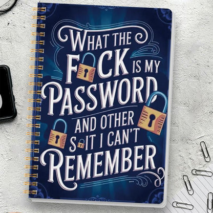 📅Password Organizer Notebook – Funny Spiral Journal