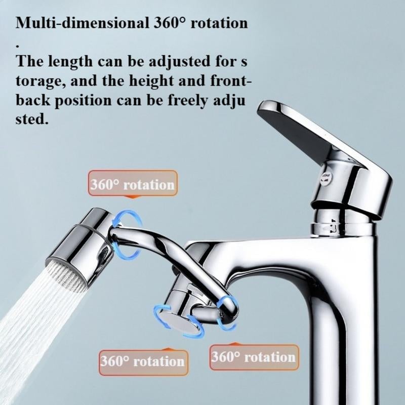 1440° Rotating Faucet Aerator – Flexible Water Flow Extension