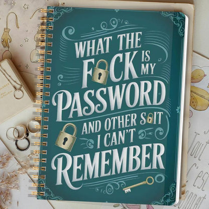 📅Password Organizer Notebook – Funny Spiral Journal