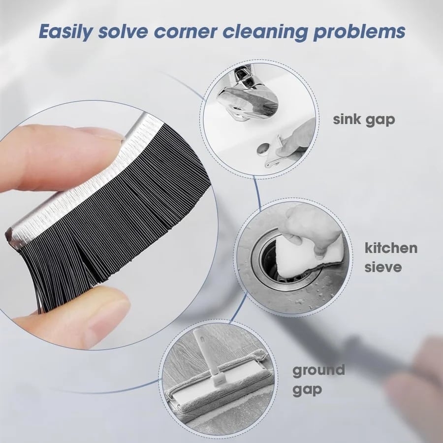 Hard Bristle Crevice Cleaning Brush – Deep Gap Scrubber