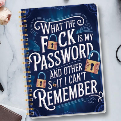 📅Password Organizer Notebook – Funny Spiral Journal