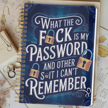 📅Password Organizer Notebook – Funny Spiral Journal