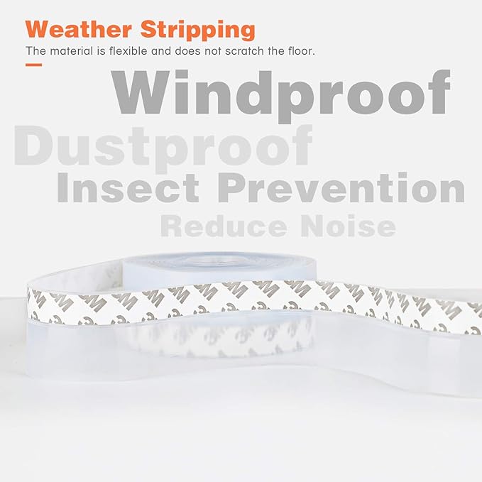Door Weather Stripping Seal – Keep Wind, Dust & Noise Out (5M/16.4FT)