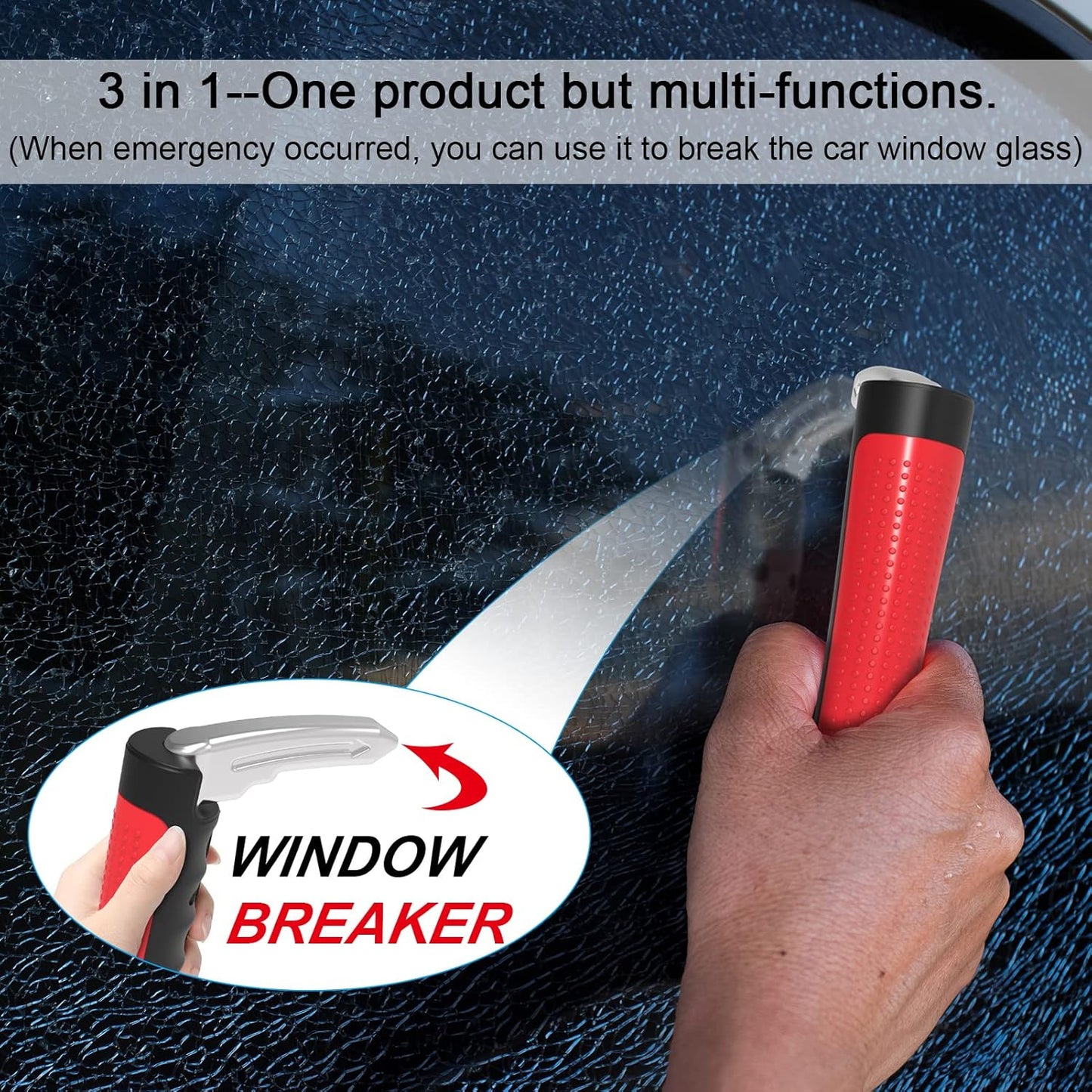 3-in-1 Car Assist Handle & Emergency Escape Tool