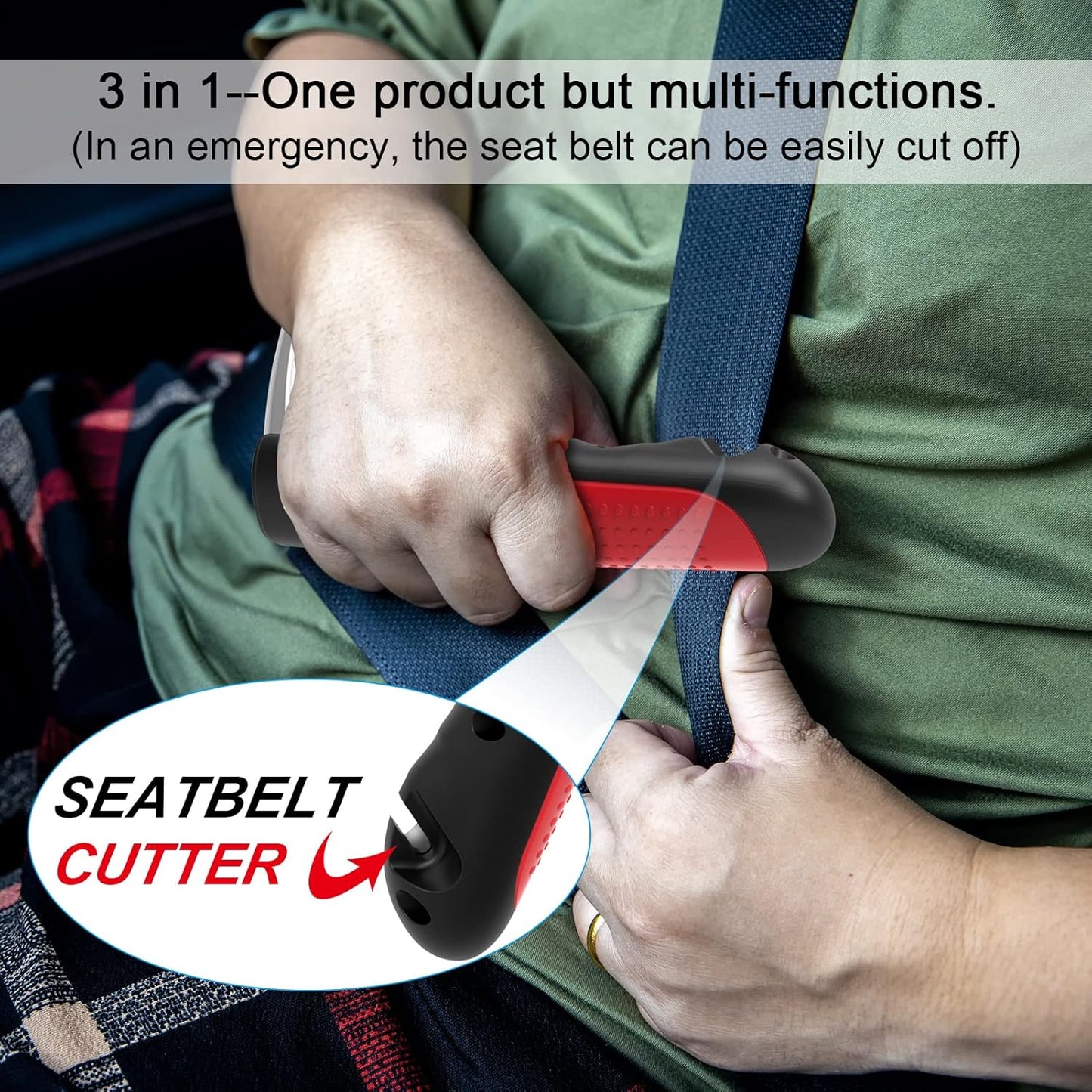 3-in-1 Car Assist Handle & Emergency Escape Tool