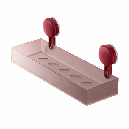 Drill-Free Frosted Suction Cup Wall Shelf