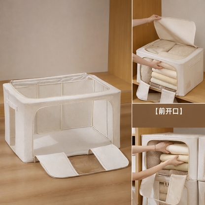 Cotton Linen Foldable Storage Bin