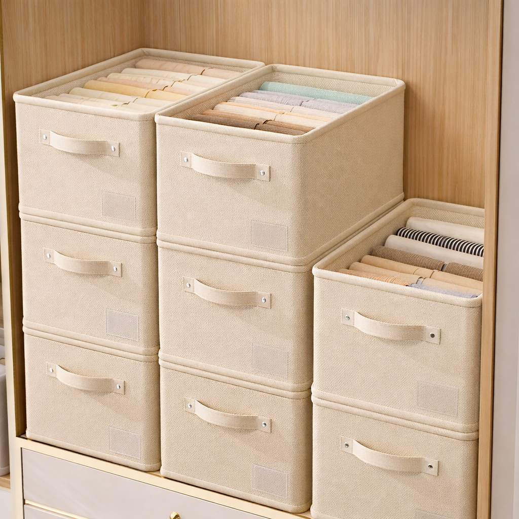 Cotton Linen Foldable Storage Bin