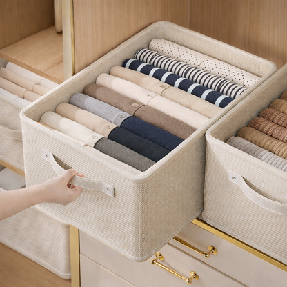 Cotton Linen Foldable Storage Bin