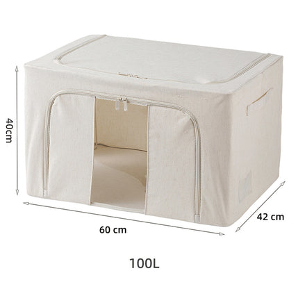 Cotton Linen Foldable Storage Bin