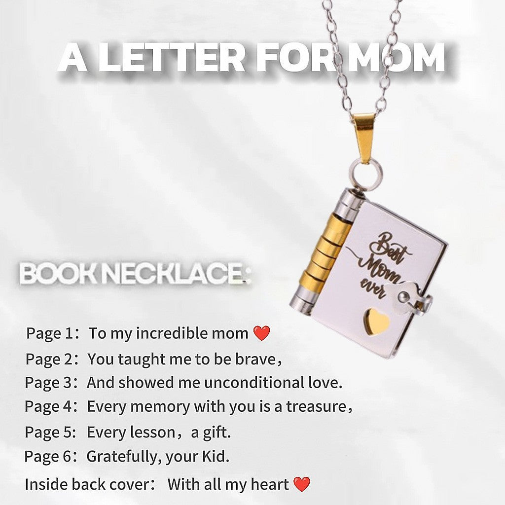 For Daughter - I'm Always With You Book Necklace