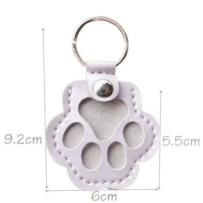 Memorial Leather Pet Hair Storage Keychain