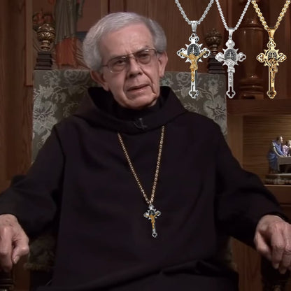 St. Benedict Protection Cross Pendant Necklace