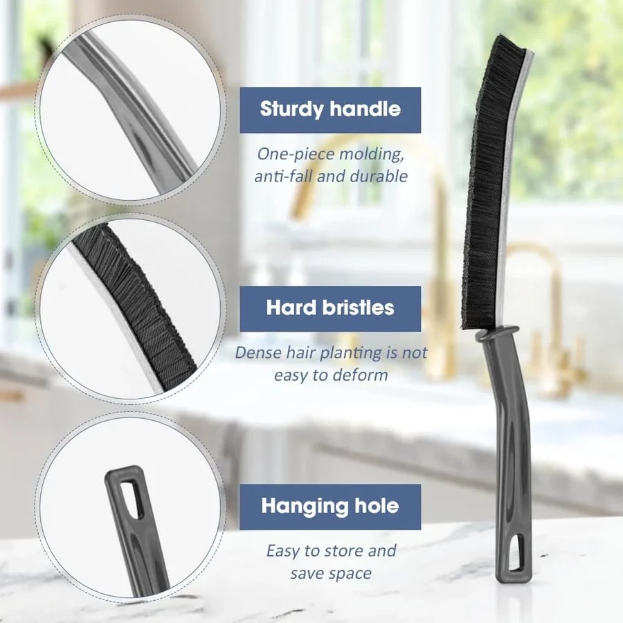 Hard Bristle Crevice Cleaning Brush – Deep Gap Scrubber