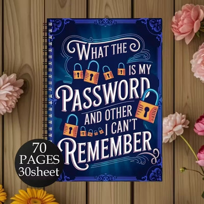 📅Password Organizer Notebook – Funny Spiral Journal